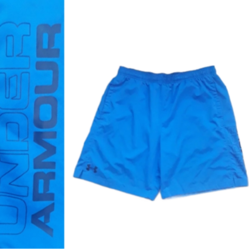 Under Armour Men's Loose Fit Heatgear Shorts - Size XL Blue Athletic Shorts